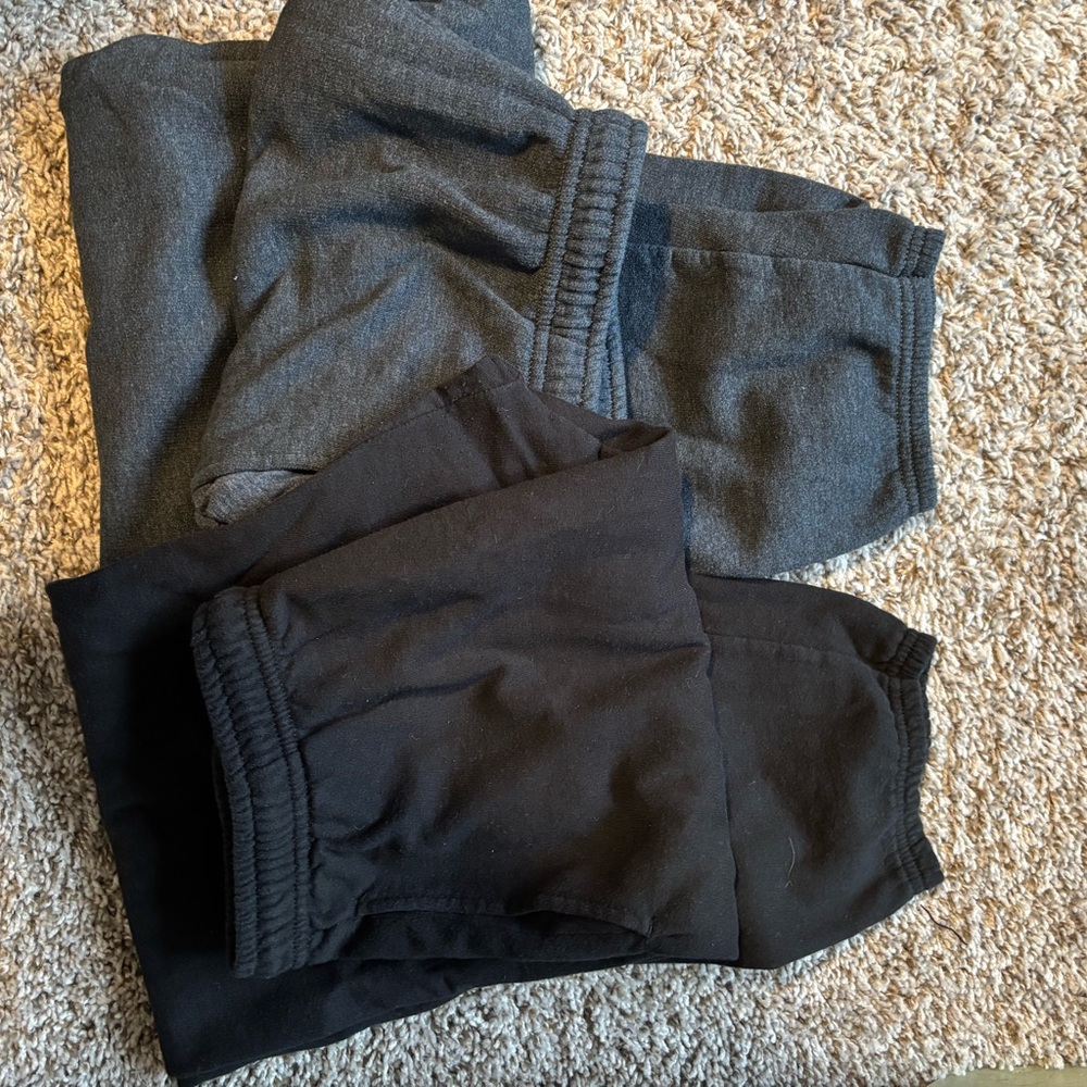 Mens Black and Gray Sweat Pants